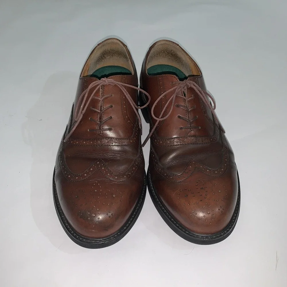 Rockport Shoes Mens Size 11 W Brown Leather Wingtip Brogue Dress Oxford Comfort